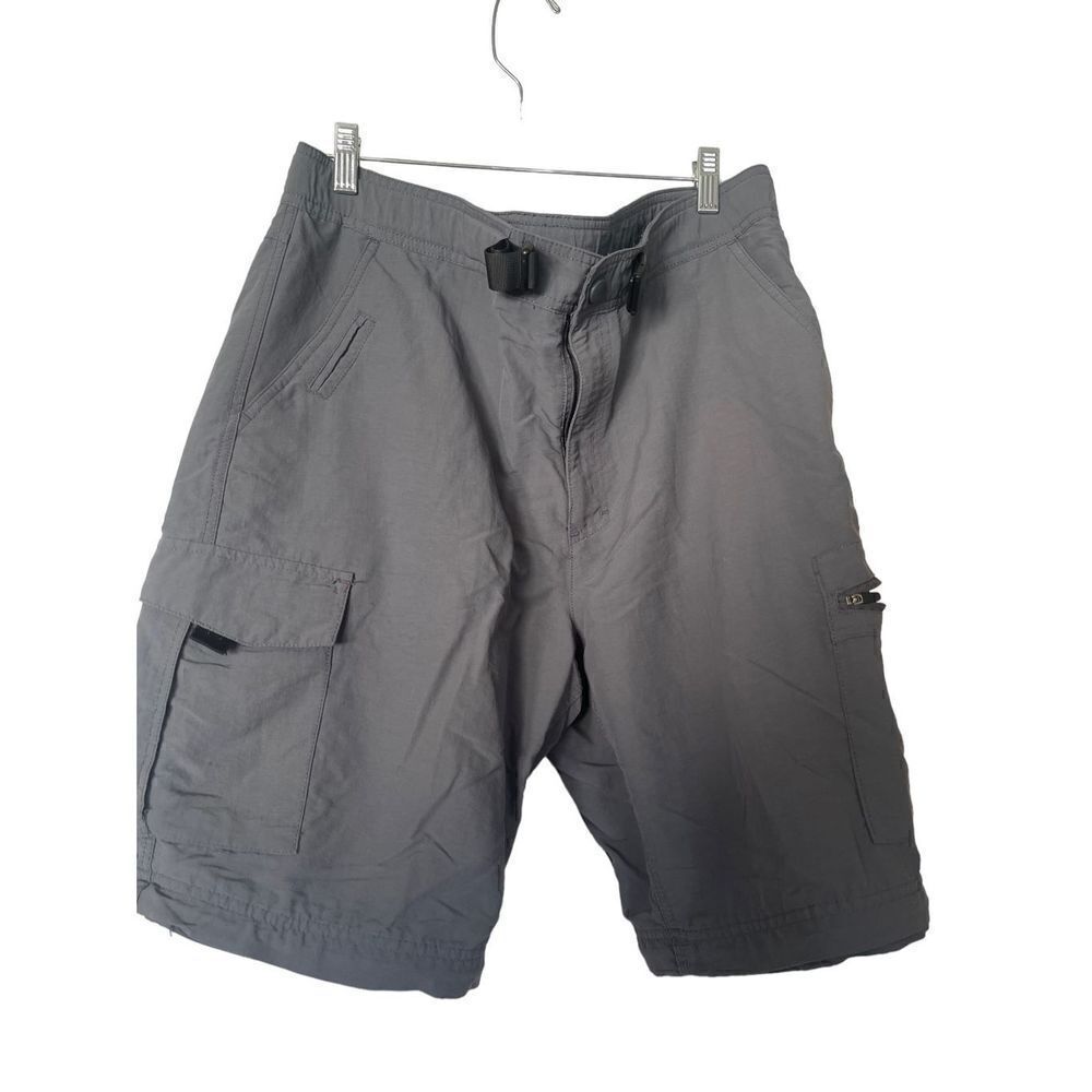Nordic Track Men's Gray Adjustable Belt Convertible Cargo Pants Size 36W